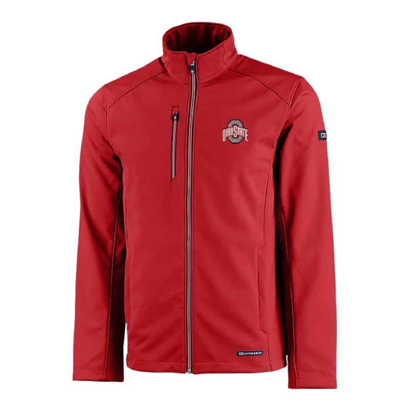 short jackets for women -oversized t-shirts for women -Ohio State Buckeyes Cutter & Buck Eco Softshell Scarlet Full Zip Jacket