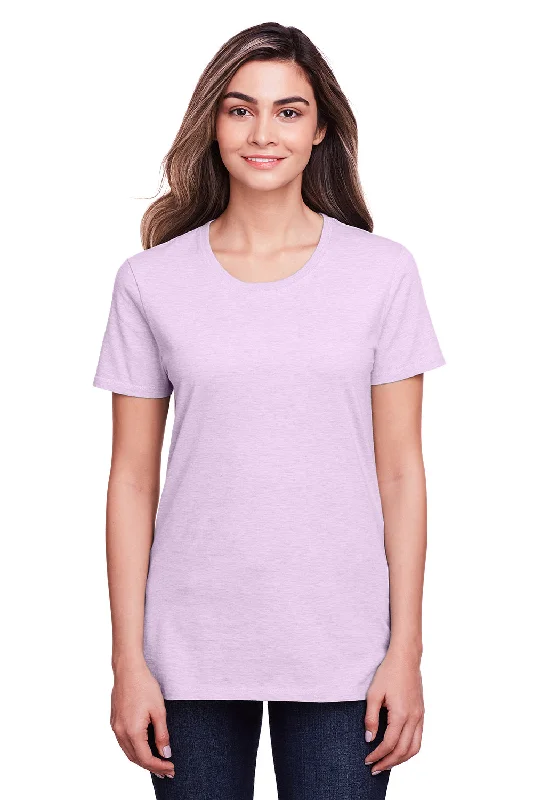 casual oversized tops for women -Fruit Of The Loom Womens Iconic Short Sleeve Crewneck T-Shirt - Heather Candy Hearts Pink - Closeout