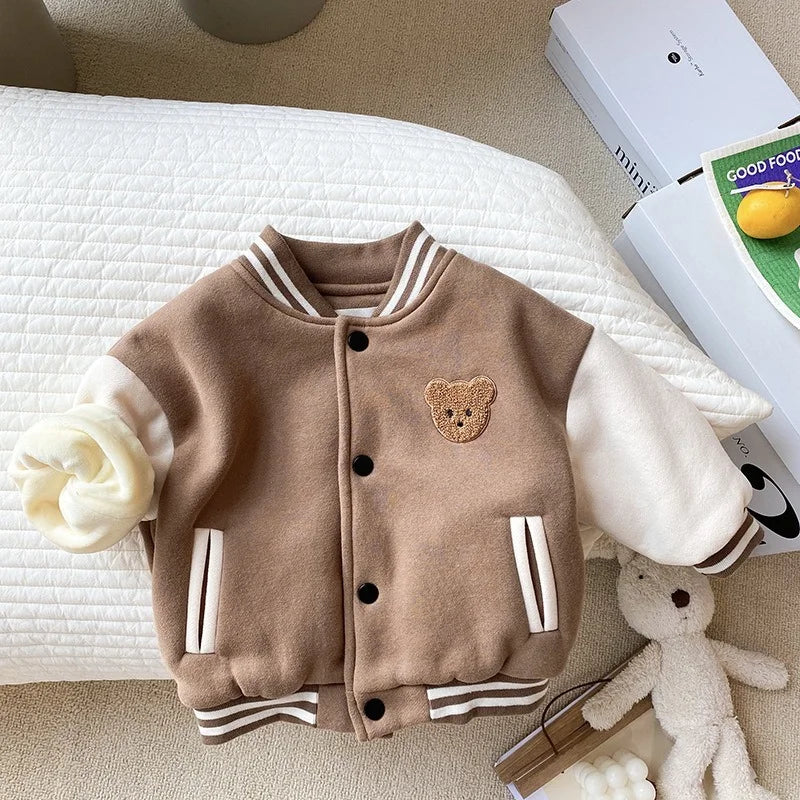 high collar coats for women -casual blouses with sleeves -Toddler Infant Baby Boys Girls Clothes Cute Fleece Winter Warm Baby Jacket Casual Baseball Uniform Outerwear Kids Coat