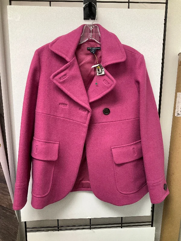 asymmetrical coats for women -wool tops for women -Coat Peacoat By Gap In Pink, Size: Xs