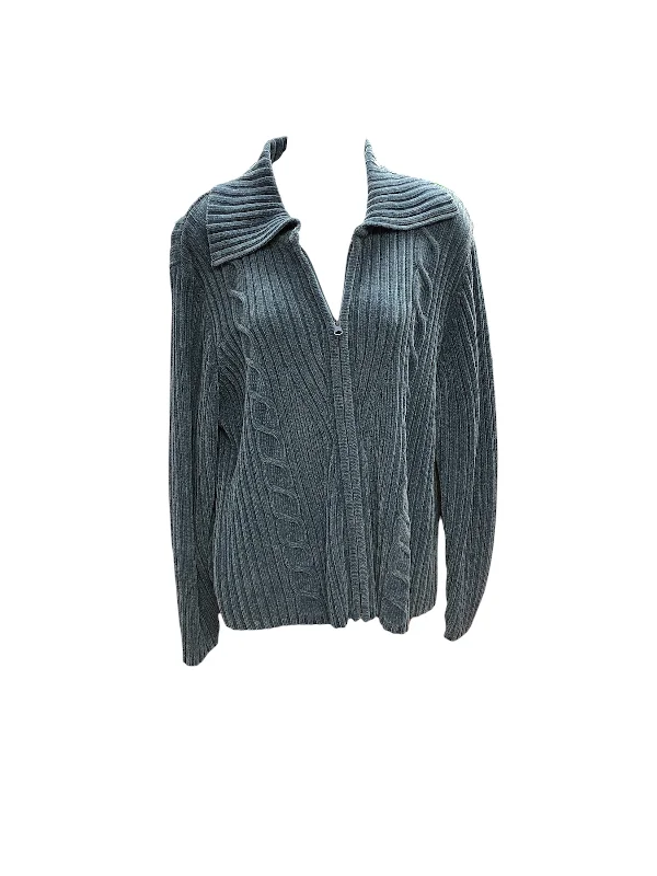 breathable jackets for women -cozy women's tops -Designers Original Women's Chenille Sweater Blue XL