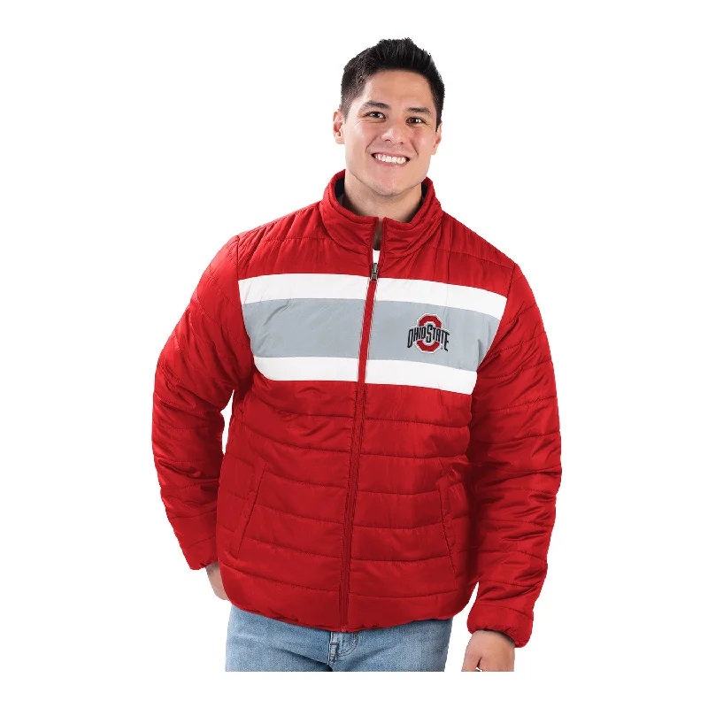 thick winter coats for women -women's mesh tops -Ohio State Buckeyes Baseline Reversible Full-Zip Scarlet & Gray Jacket