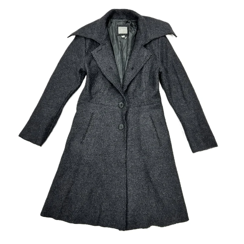 single-breasted coats for women -longline tops for women -Coat Peacoat By J. Jill In Grey, Size: S