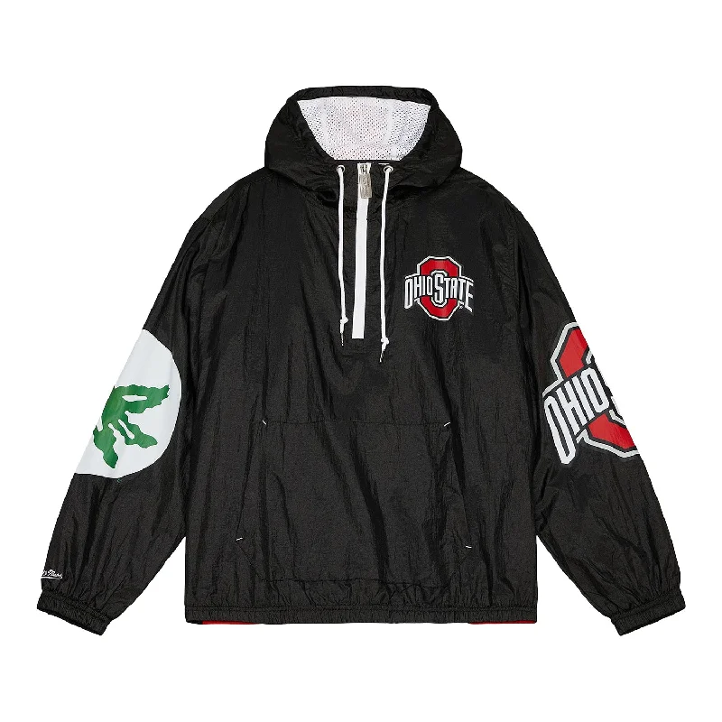 formal coats for women -lightweight women's tops -Ohio State Buckeyes Team OG Windbreaker Black Jacket