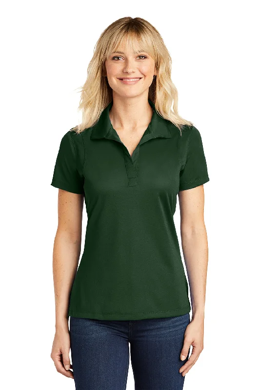 sleeveless tops for women -Sport-Tek Womens Sport-Wick Moisture Wicking Short Sleeve Polo Shirt - Forest Green