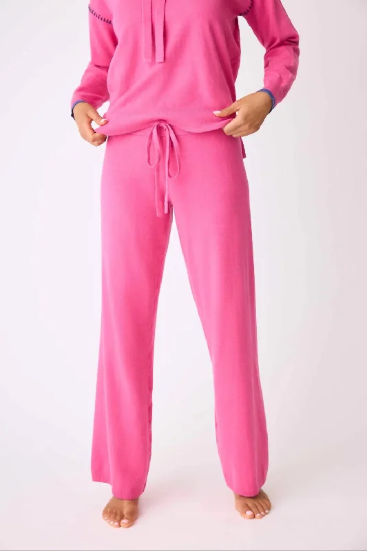 oversized pants for women -draped tops for women -Sweater Weather Lounge Pants In Fuchsia