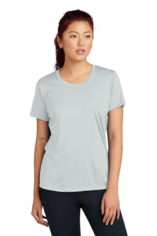 women's party tops -Sport-Tek Womens Competitor Moisture Wicking Short Sleeve Crewneck T-Shirt - Silver Grey