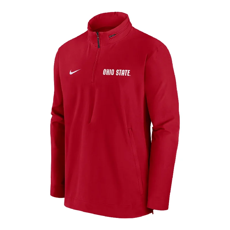 lightweight cashmere coats for women -sleeveless summer tops for women -Ohio State Buckeyes Nike Sideline 1/4 Zip Light Weight Coach Scarlet Jacket