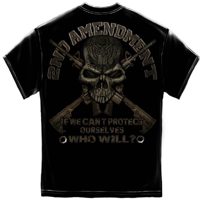 cold shoulder tops for women -2nd Amendment 'Protect Ourselves' T-Shirt #RN2259