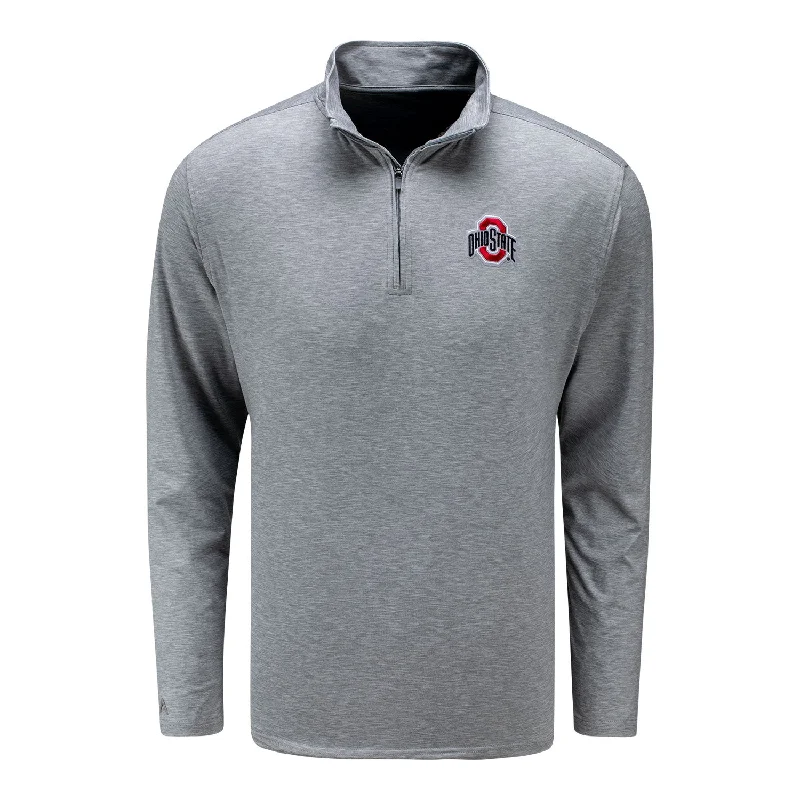 cozy knit coats for women -sporty tops for women -Ohio State Buckeyes Hunk Gray 1/4 Zip Jacket