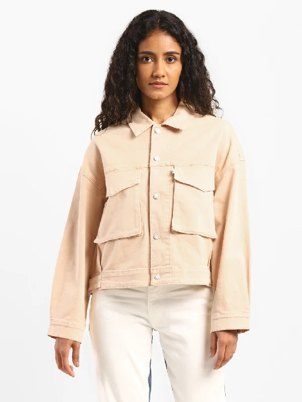 thick fleece coats for women -unique tops for women -Levi's x Deepika Padukone Cropped Trucker Jacket