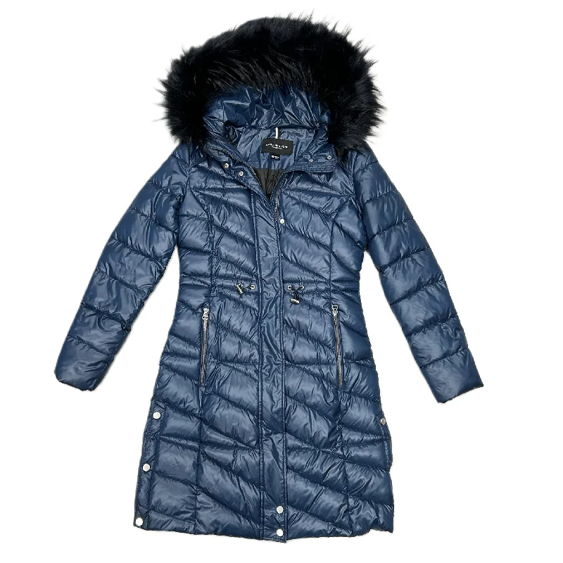 turtleneck coats for women -sexy tops for women -Coat Puffer & Quilted By Marc New York In Blue, Size: Xs