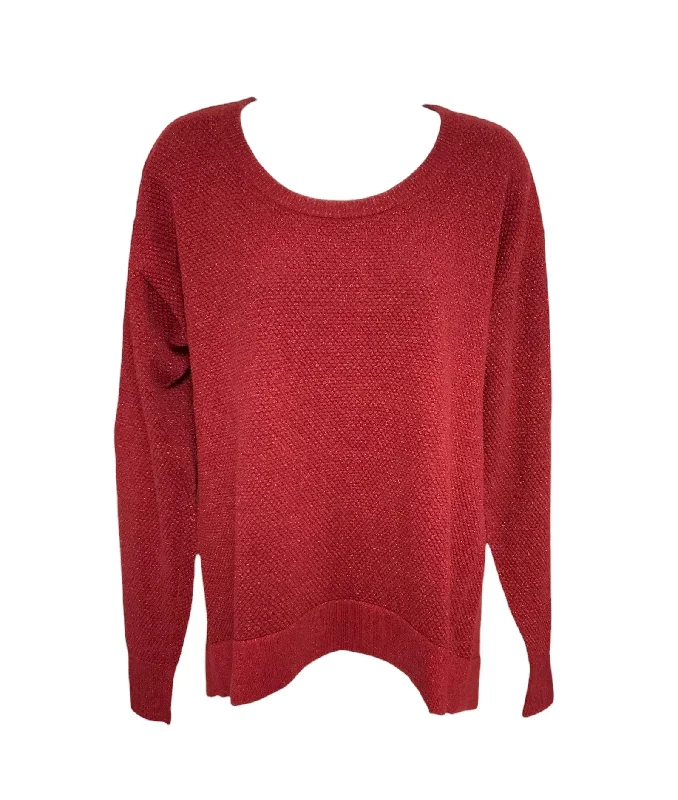 warm fleece parkas for women -crochet tops for women -Michael Kors Women's Sweater Maroon  L