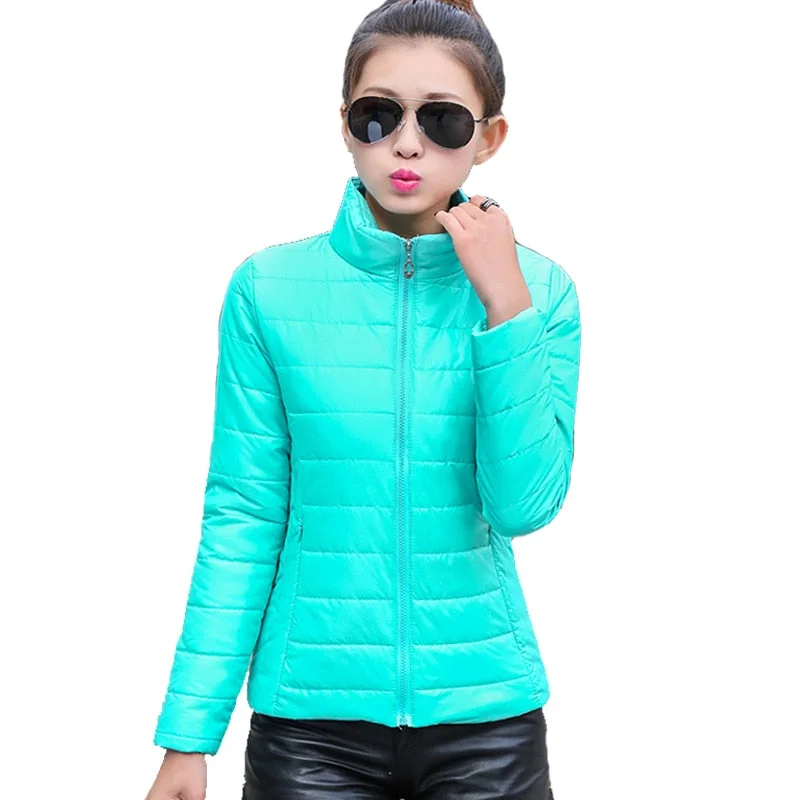 mid-length coats for women -modest tops for women -2018 women winter jacket ultra light candy color spring coat female short parka cotton outerwear jaqueta feminina