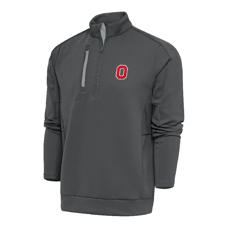 soft wool coats for women -women's chiffon tunics -Ohio State Buckeyes Generation 1/4 Zip Gray Pullover Jacket