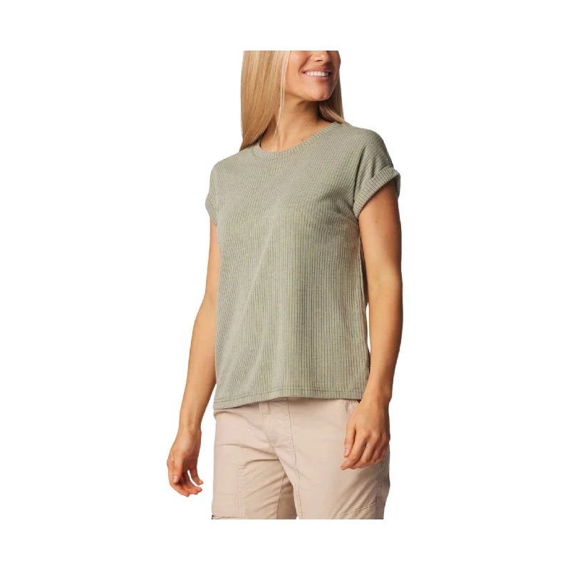 women's cotton t-shirts -Columbia Women's Crystal Pine Tee - Canteen - ONLINE STORE CREDIT/EXCHANGE ONLY