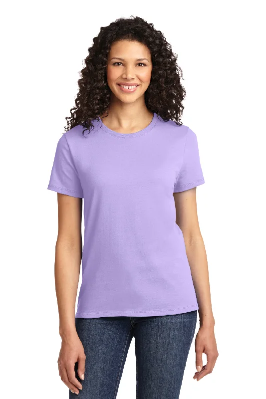 plus size women's tops -Port & Company Womens Essential Short Sleeve Crewneck T-Shirt - Lavender Purple