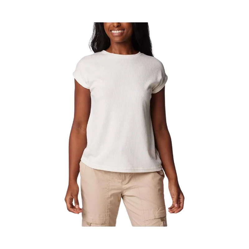 casual women's tops -Columbia Women's Crystal Pine Tee - Chalk - ONLINE STORE CREDIT/EXCHANGE ONLY