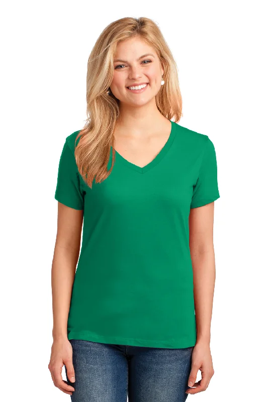 elegant women's tops -Port & Company Womens Core Short Sleeve V-Neck T-Shirt - Kelly Green