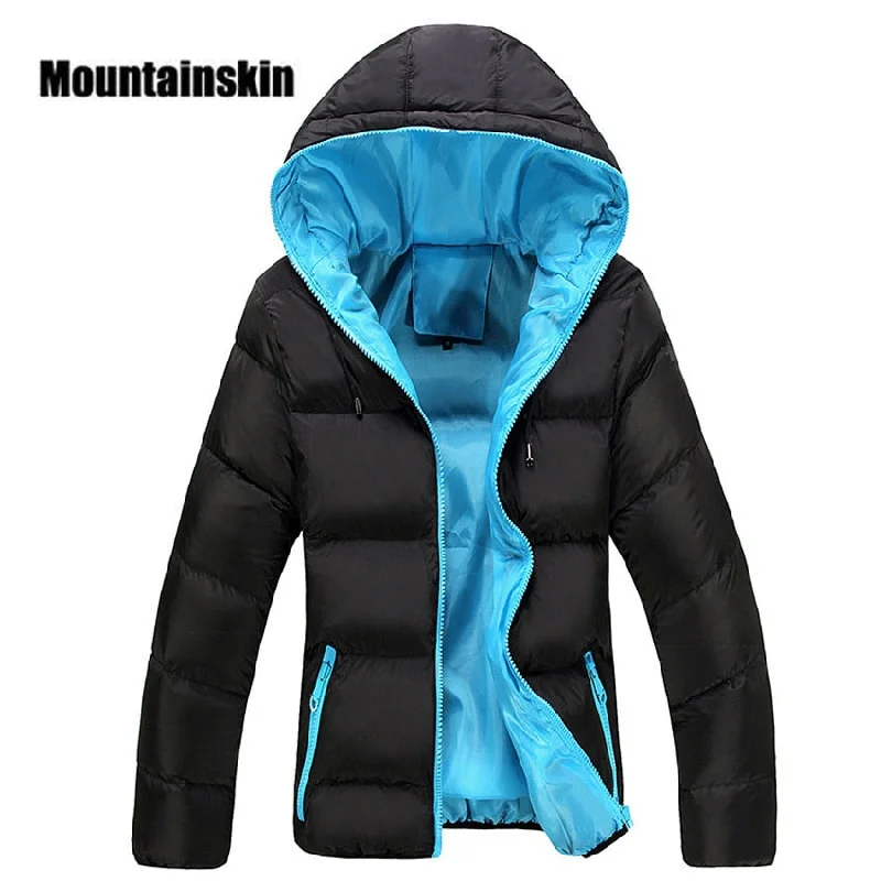 turtleneck coats for women -sexy tops for women -Mountainskin 5XL Men Winter Casual New Hooded Thick Padded Jacket Zipper Slim Men And Women Coats Men Parka Outwear Warm EDA020