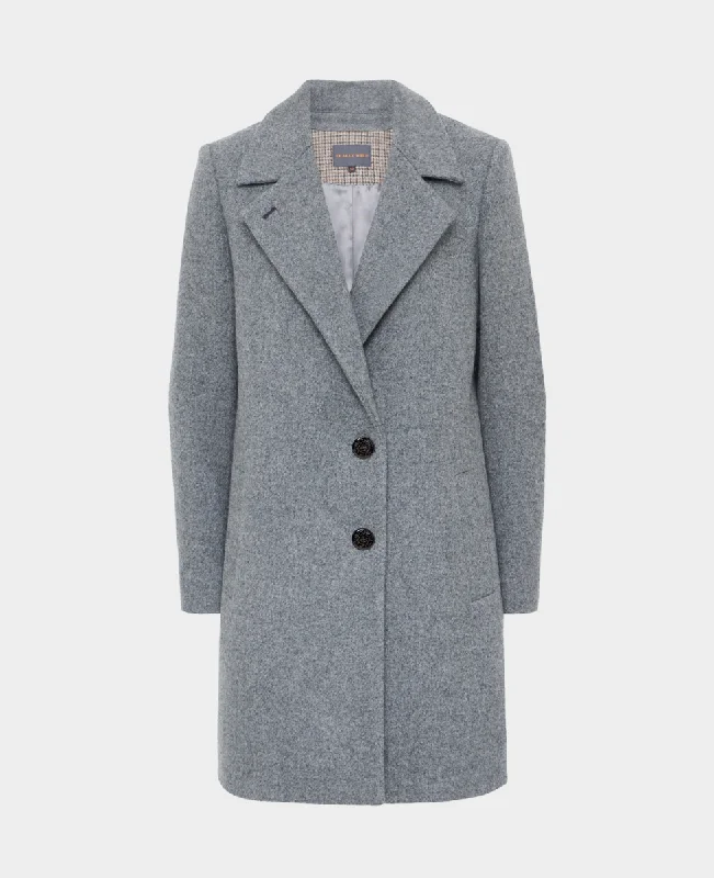 wool blend coats for women -casual long sleeve shirts for women -Dalston Wool Coat