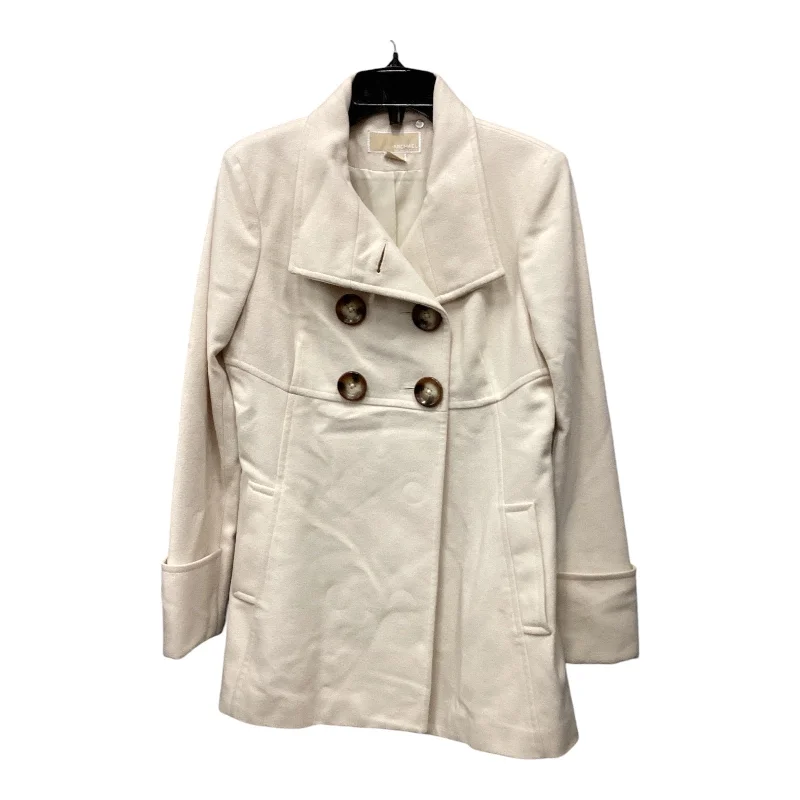 classic wool blazers for women -floral chiffon blouses for women -Coat Peacoat By Michael By Michael Kors In Cream, Size: 6