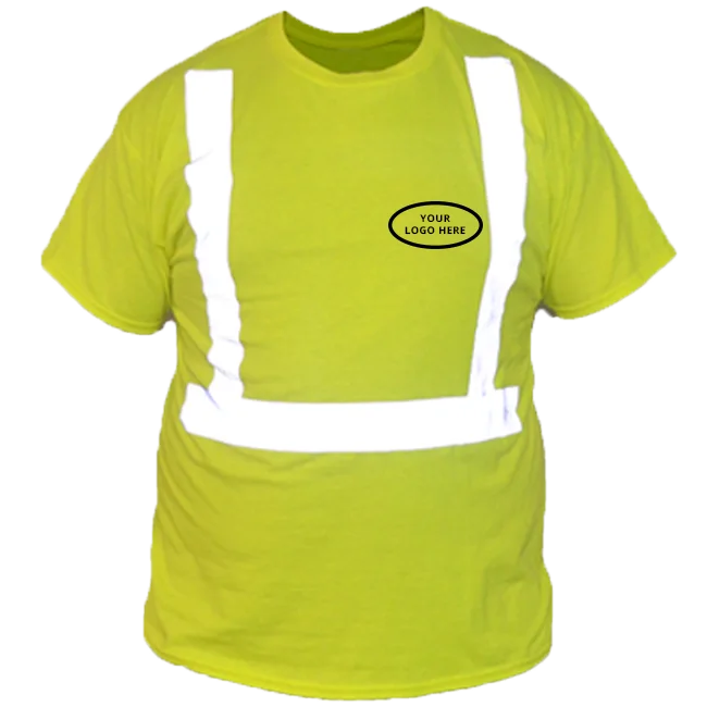 soft fabric tops for women -ANSI Short Sleeve Reflective with Custom Graphic