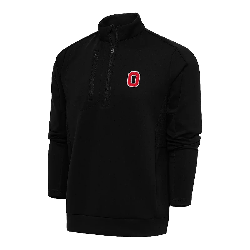 belted wool coats for women -plaid button-down shirts for women -Ohio State Buckeyes Generation 1/4 Zip Black Pullover Jacket