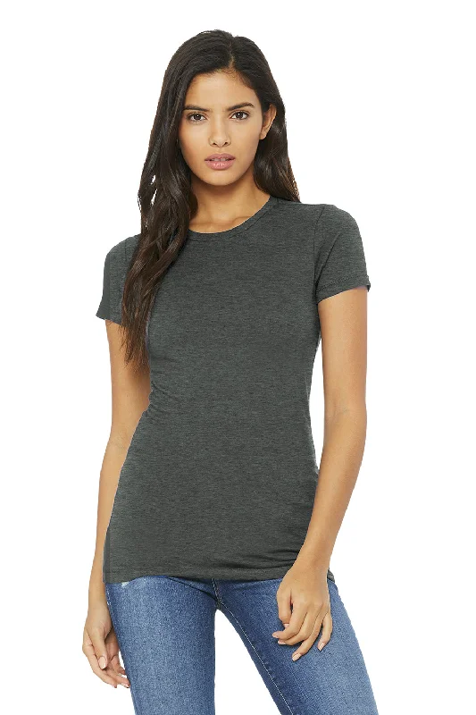 women's satin blouses -Bella + Canvas Womens The Favorite Short Sleeve Crewneck T-Shirt - Heather Deep Grey