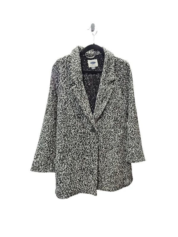 long cardigan coats for women -elegant chiffon blouses -Coat Other By Old Navy In Black & Grey, Size: M