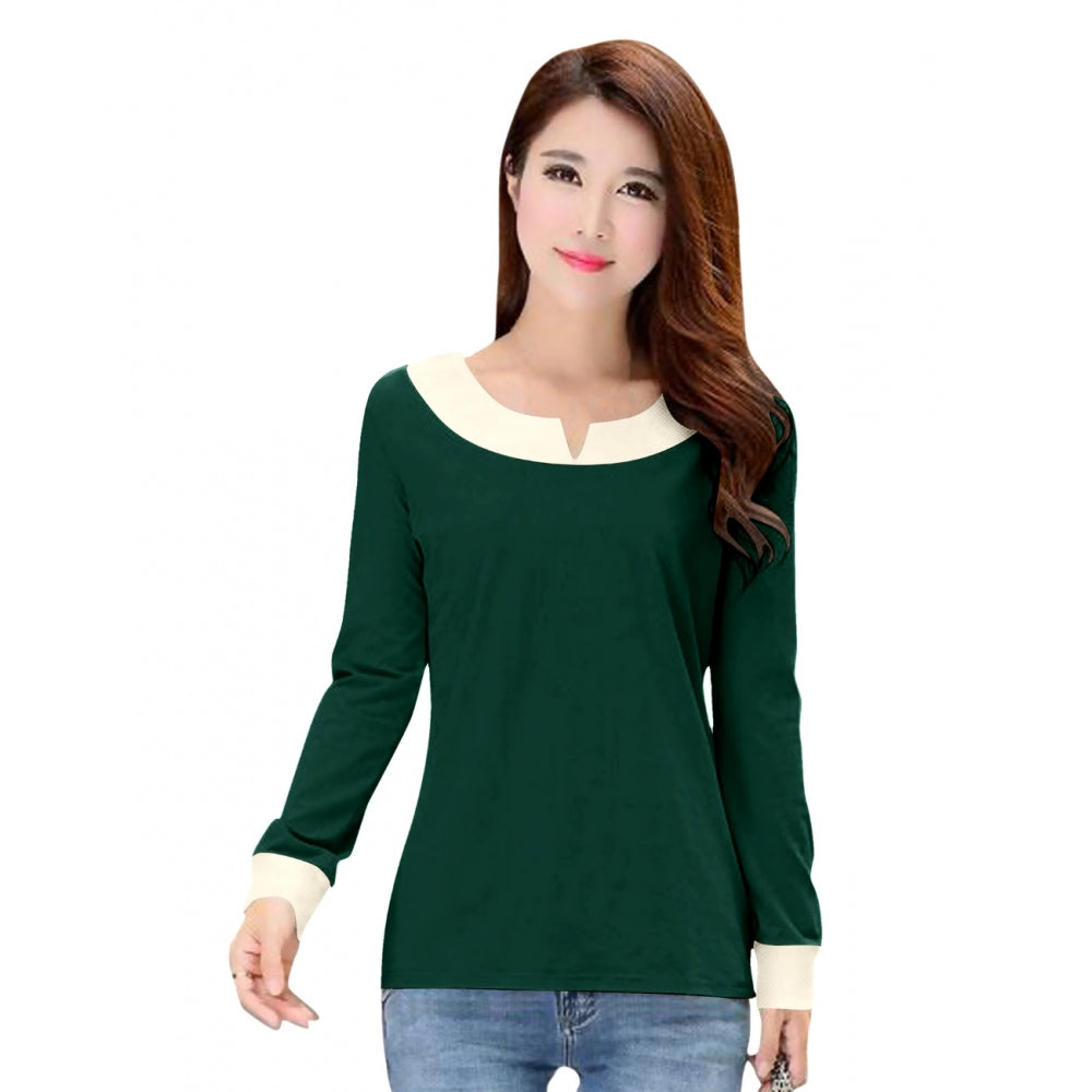 lace-up tops for women -Generic Women's Western Wear Hosiery T Shirts (Green)