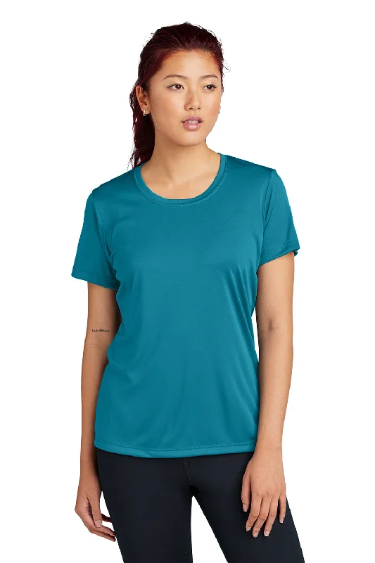 lightweight summer tops for women -Sport-Tek Womens Competitor Moisture Wicking Short Sleeve Crewneck T-Shirt - Tropic Blue