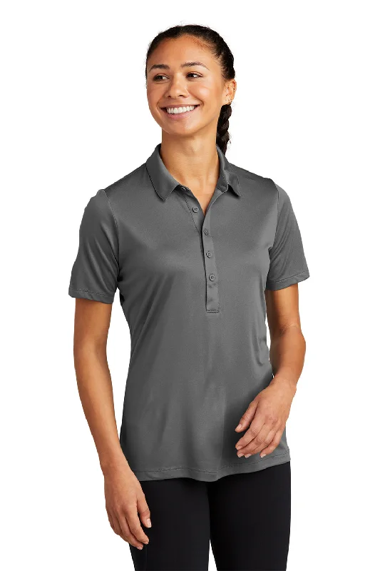 sexy tops for women -Sport-Tek Womens Moisture Wicking Short Sleeve Polo Shirt - Dark Smoke Grey