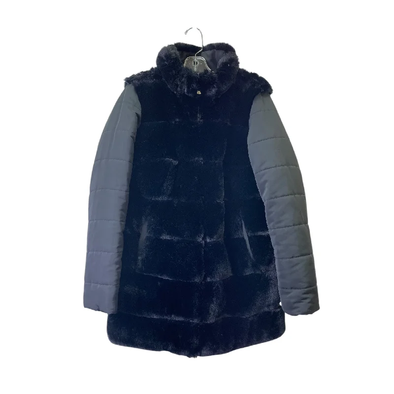 casual hooded jackets for women -oversized tunic tops for women -Coat Faux Fur & Sherpa By Via Spiga In Black, Size:Xs