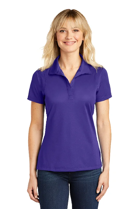 women's workout tank tops -Sport-Tek Womens Sport-Wick Moisture Wicking Short Sleeve Polo Shirt - Purple