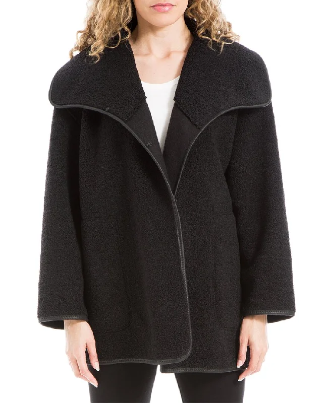 eco-friendly coats for women -women's silk tops -Max Studio Sherpa Jacket