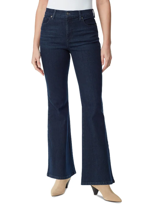 ankle-length trousers for women -elegant chiffon blouses -Womens Dark Wash Slimming Flared Jeans