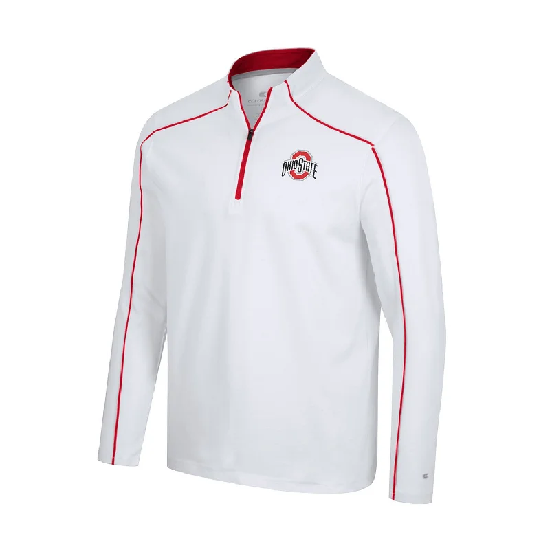 fur-lined parkas for women -autumn blouses for women -Ohio State Buckeyes Take Your Time Windshirt 1/4 Zip Jacket