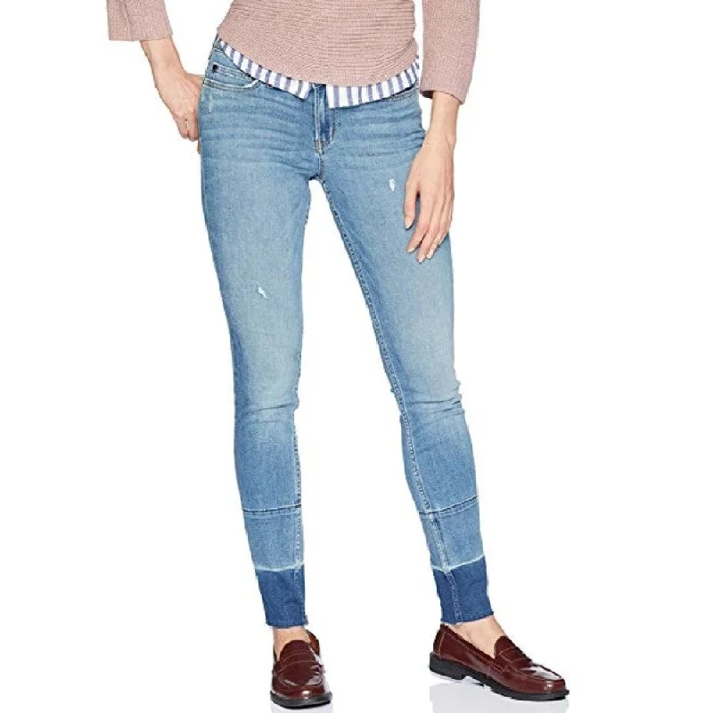 cropped joggers for women -plaid button-down shirts for women -Calvin Klein Women's Mid Rise Super Skinny Jeans Mikael Blue Size 28" x 30" - 28" x 30"