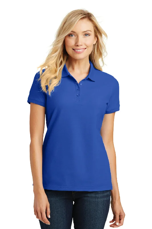 oversized tunic tops for women -Port Authority Womens Core Classic Short Sleeve Polo Shirt - True Royal Blue