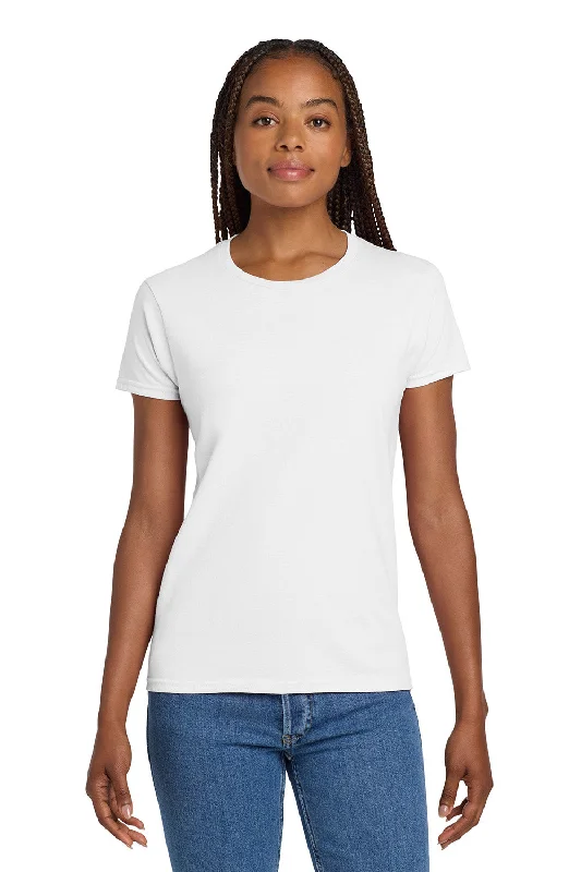 high-neck tops for women -Gildan Womens Ultra Short Sleeve Crewneck T-Shirt - White