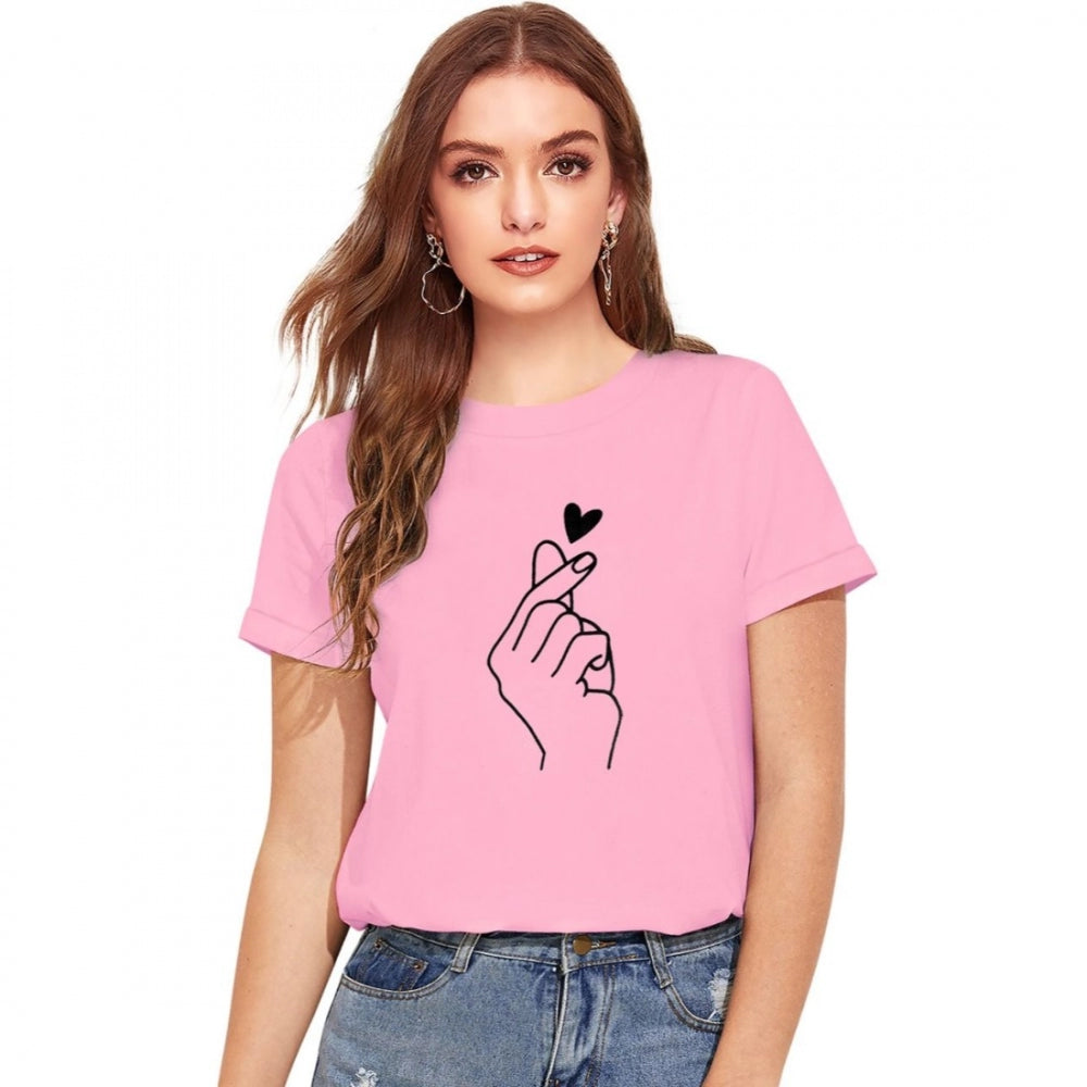 spring fashion tops for women -Generic Women's Cotton Western Wear T Shirt (Pink)