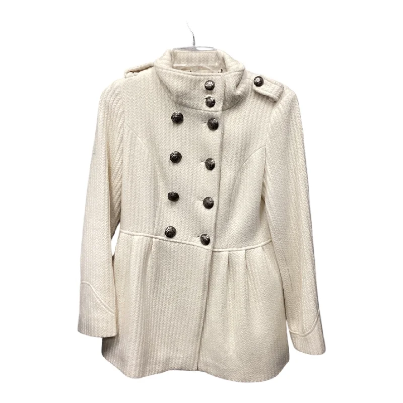 casual outerwear for women -elegant women's tops -Coat Wool By Miss Sixty In White, Size: S