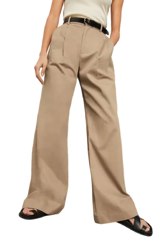 cropped trousers for women -stylish tops for ladies -Flavie Pant In Sand