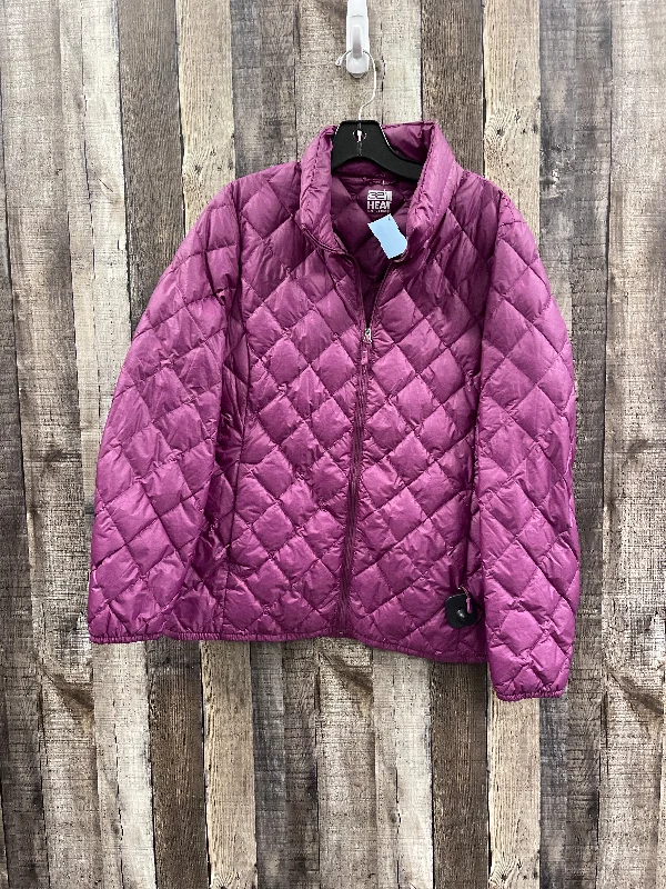 women's winter coats -women's long sleeve blouse -Coat Puffer & Quilted By 32 Degrees In Purple, Size: L