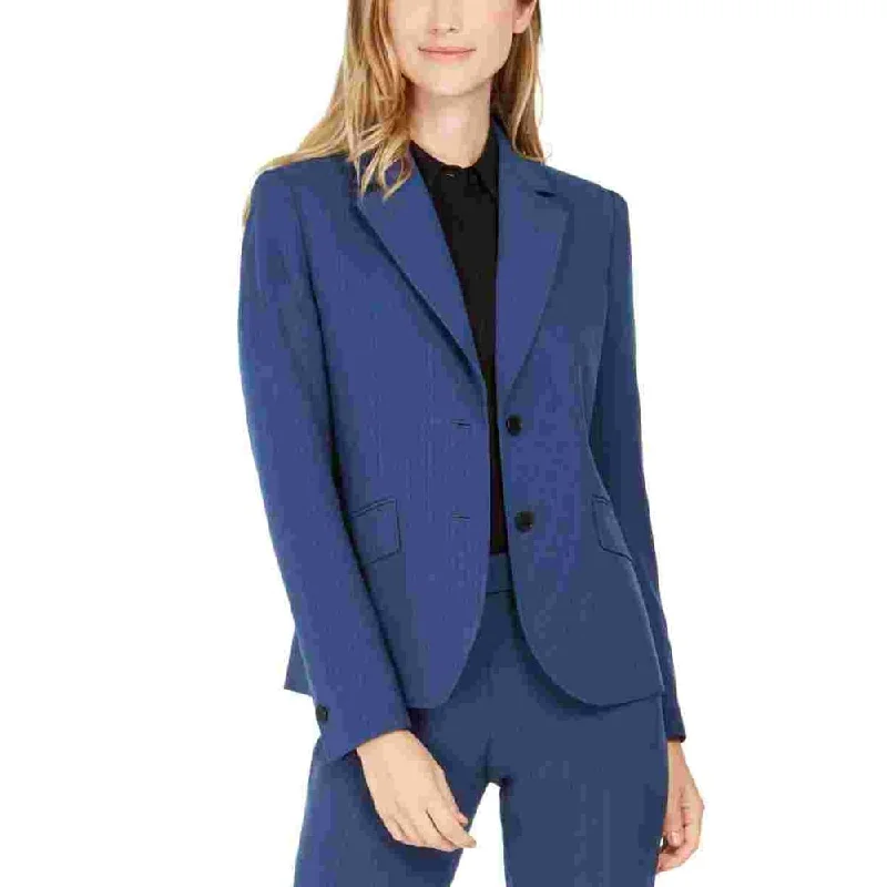 minimalist coats for women -women's pleated tops -Anne Klein Women's Pinstriped Blazer Blue