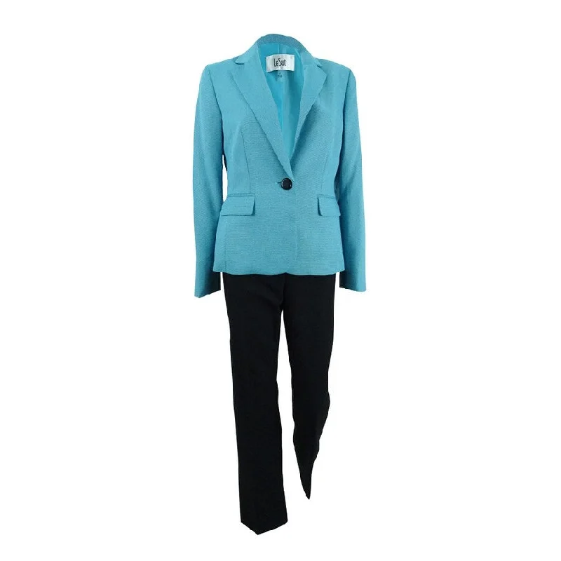 ultra-light jackets for women -sheer tops for women -Le Suit Women's Colorblocked Pantsuit