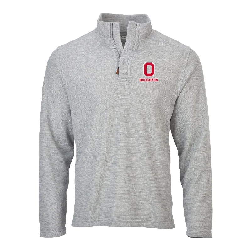 sporty jackets for women -lightweight summer tops for women -Ohio State Buckeyes Sullivan 1/4 Zip Gray Jacket