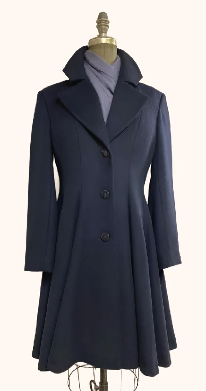 sleeveless coats for women -women's satin blouses -Brianna Redingote Coat - 50% Cashmere & Wool Blend