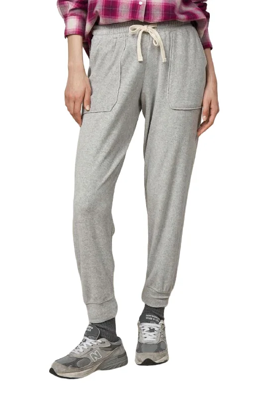 fleece-lined pants for women -women's pleated tops -Tivia Pant In Heather Grey